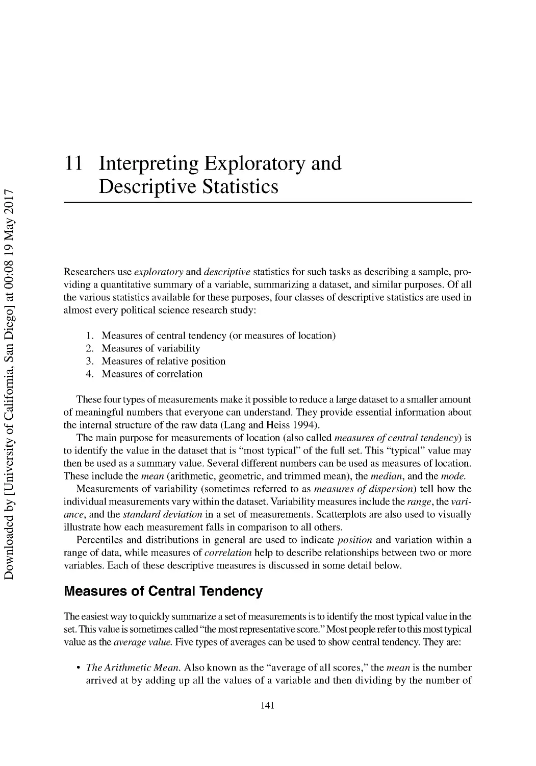 11 Interpreting Exploratory and Descriptive Statistics