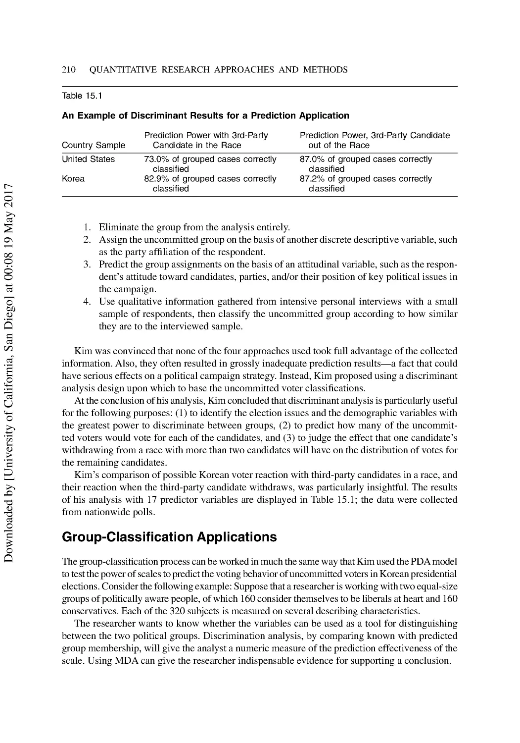 Group-Classification Applications
