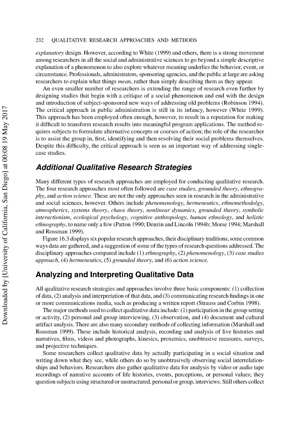Analyzing and Interpreting Qualitative Data