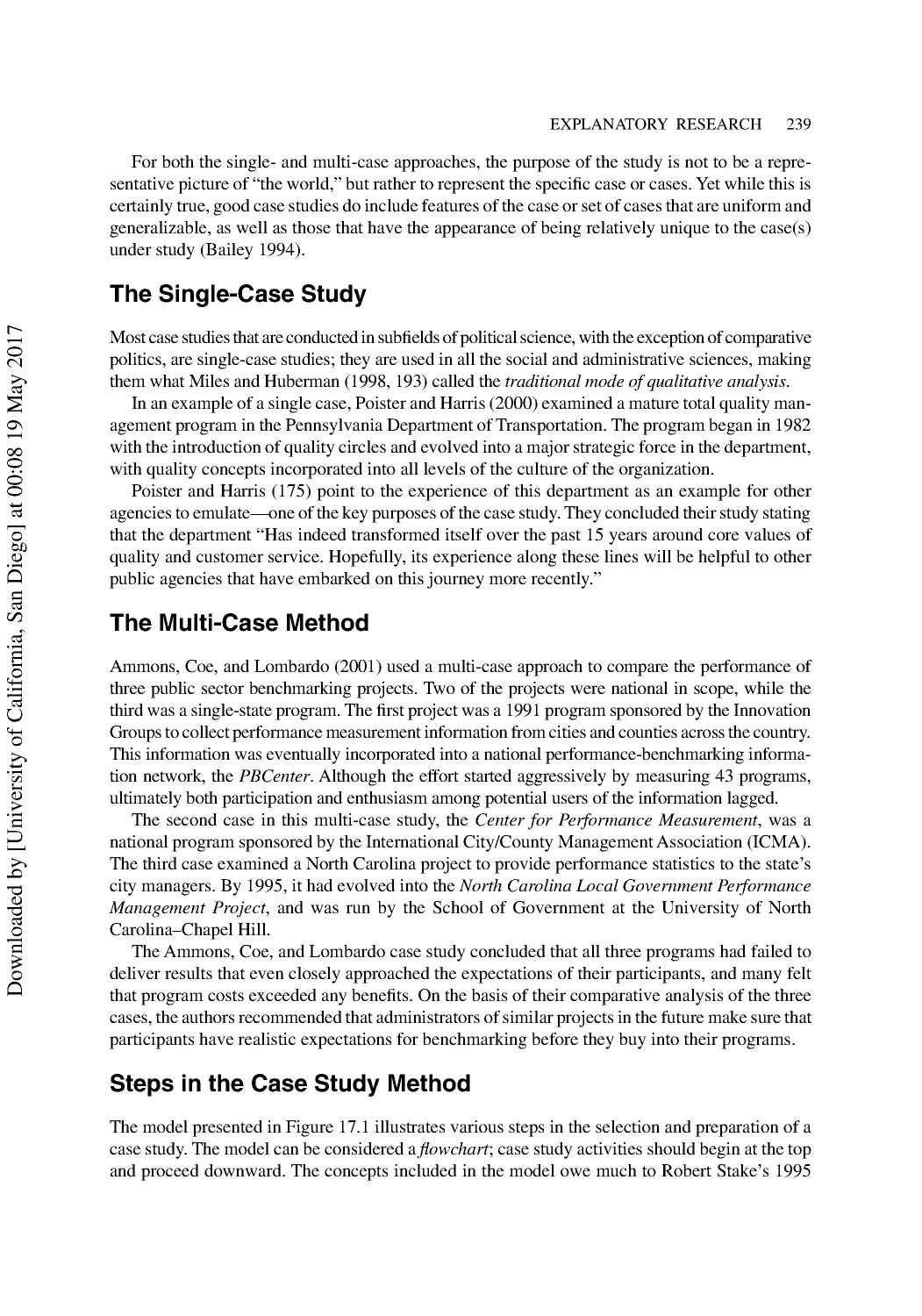 The Single-Case Study
The Multi-Case Method
Steps in the Case Study Method