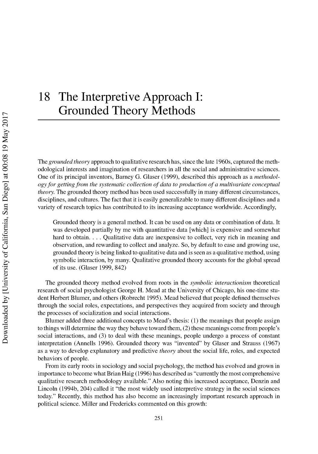 18 The Interpretive Approach I: Grounded Theory Methods
