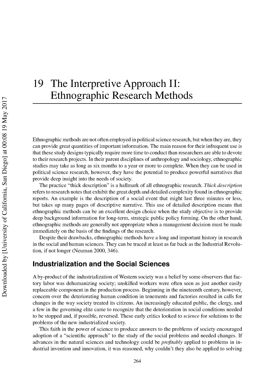 19 The Interpretive Approach II: Ethnographic Research Methods