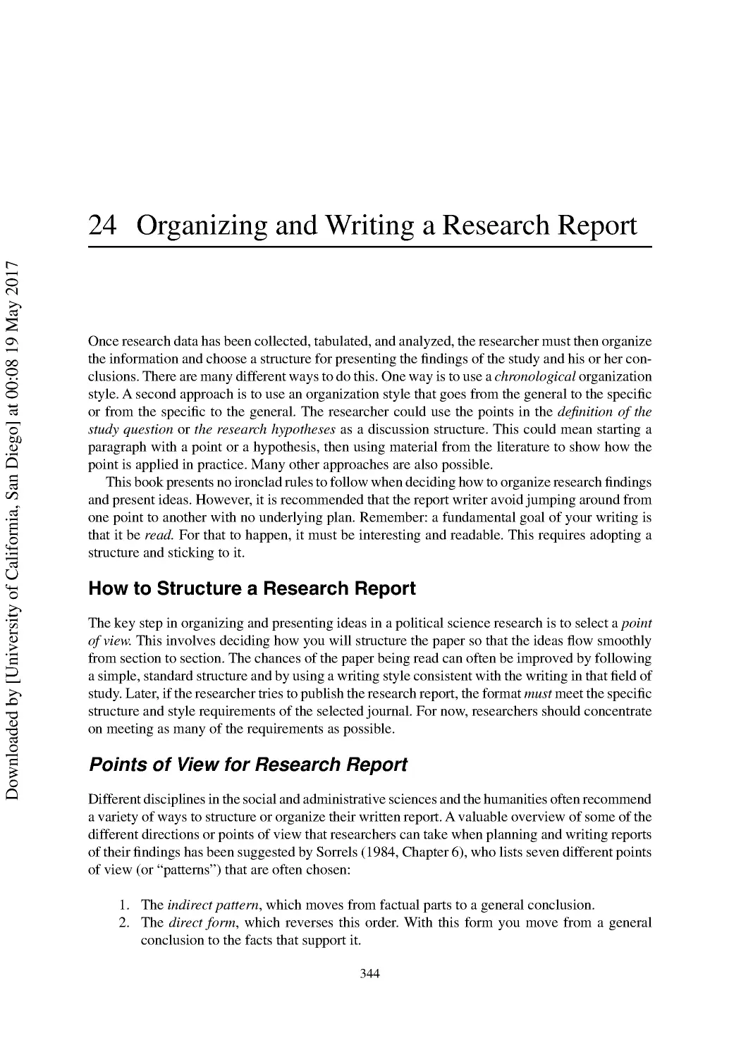 24 Organizing and Writing a Research Report