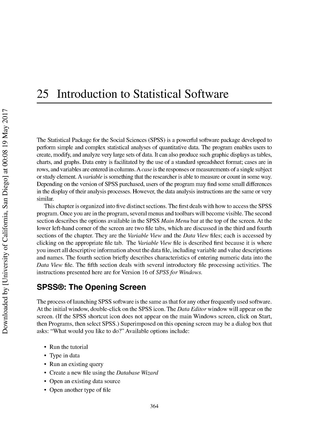 25 Introduction to Statistical Software