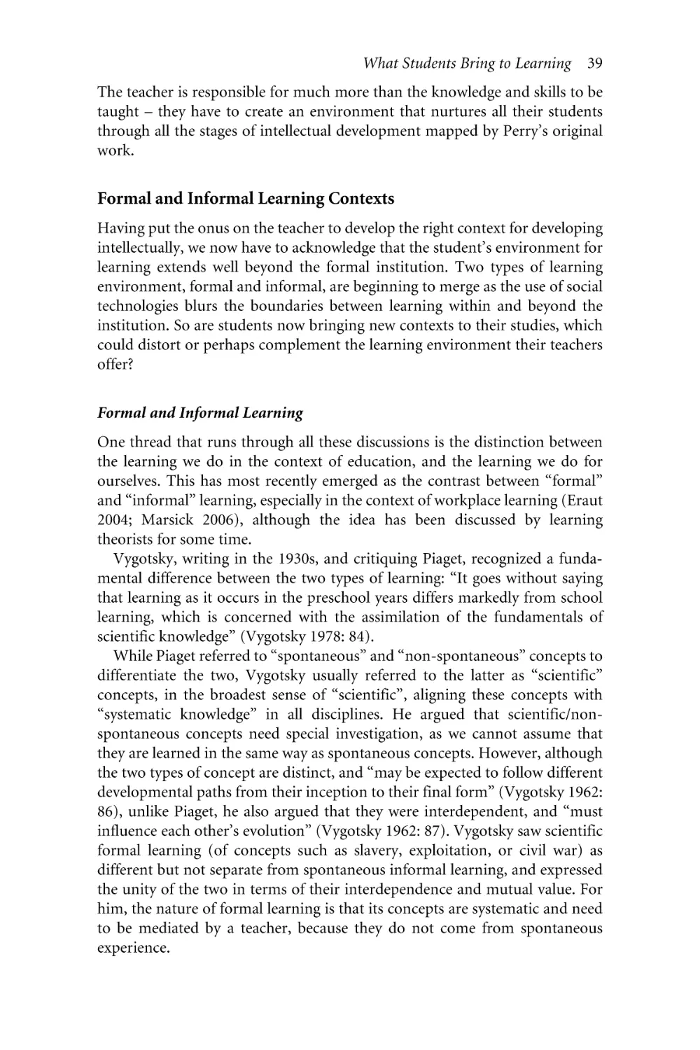 Formal and Informal Learning Contexts