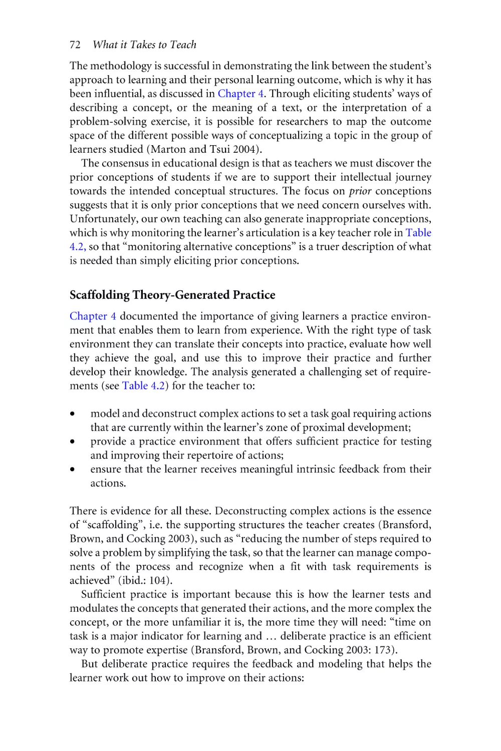 Scaffolding Theory-Generated Practice