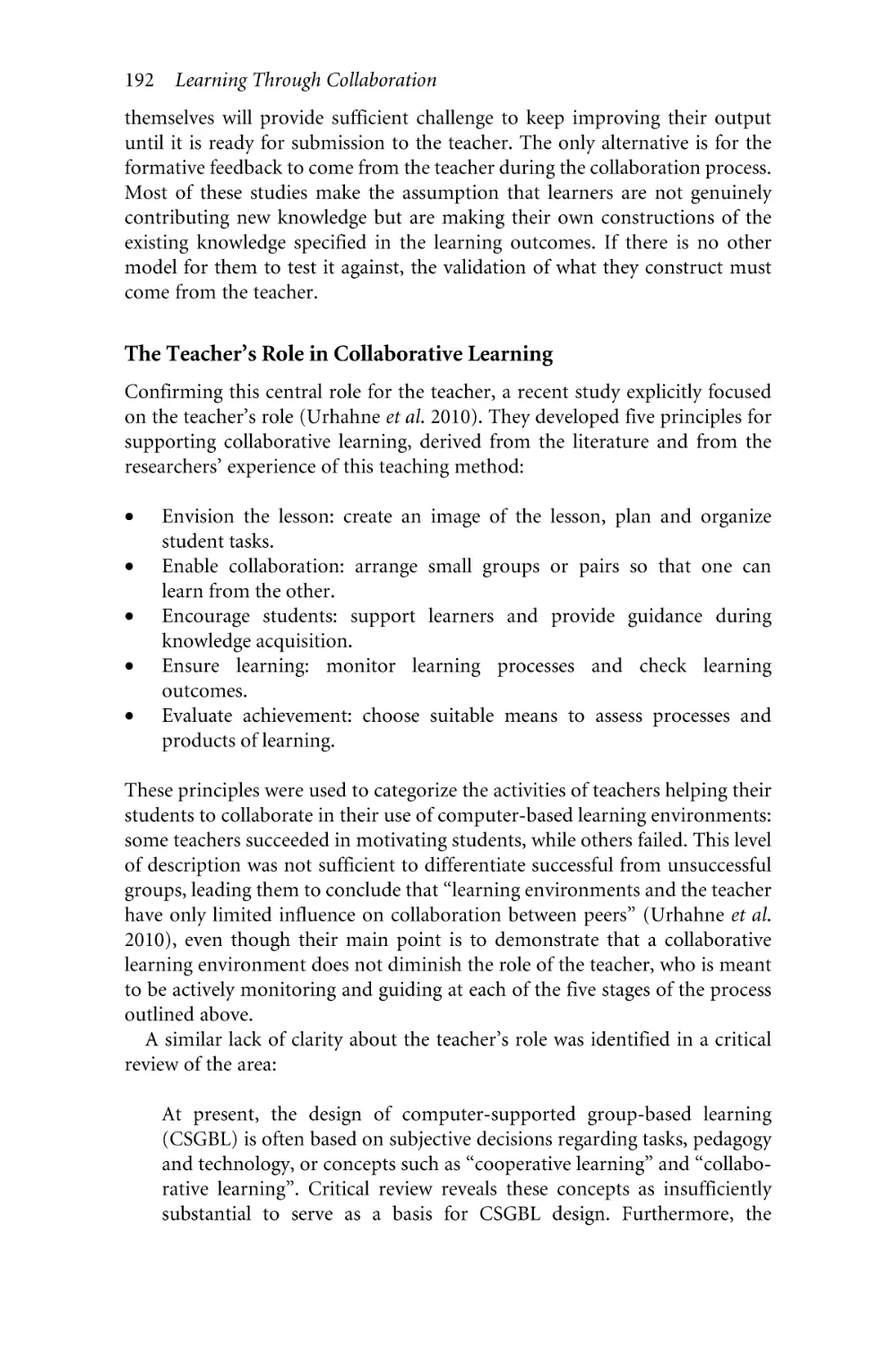 The Teacher’s Role in Collaborative Learning