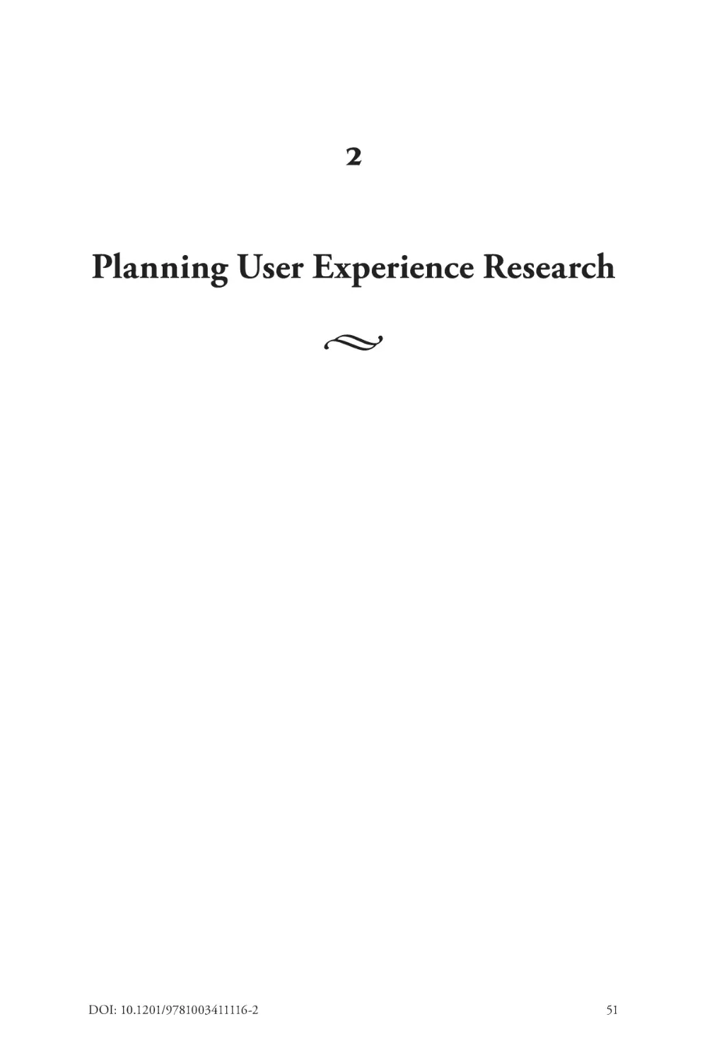 2 Planning User Experience Research