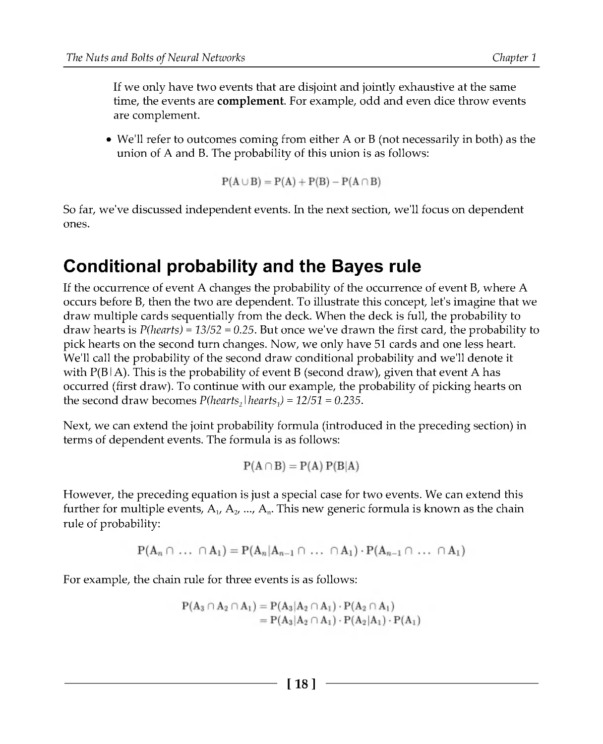 Conditional probability and the Bayes rule