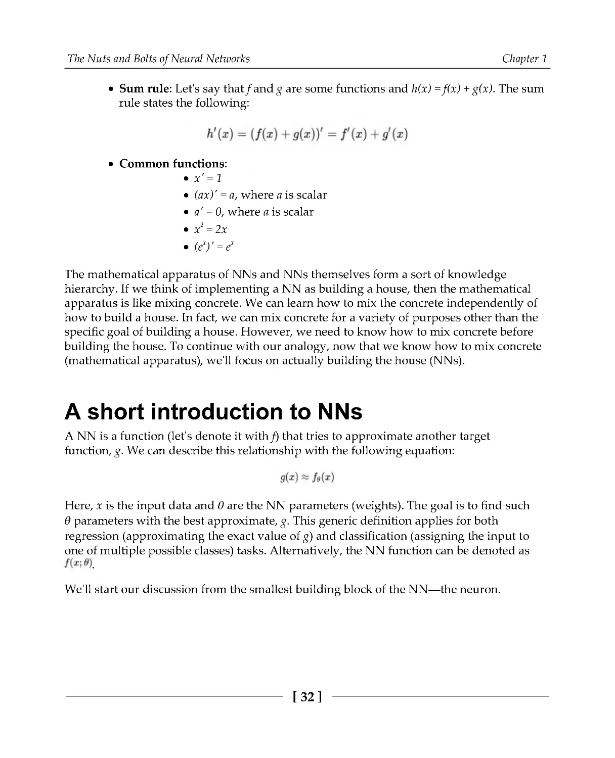 A short introduction to NNs