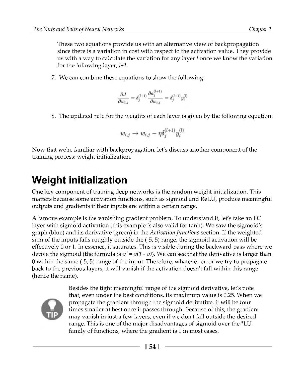 Weight initialization