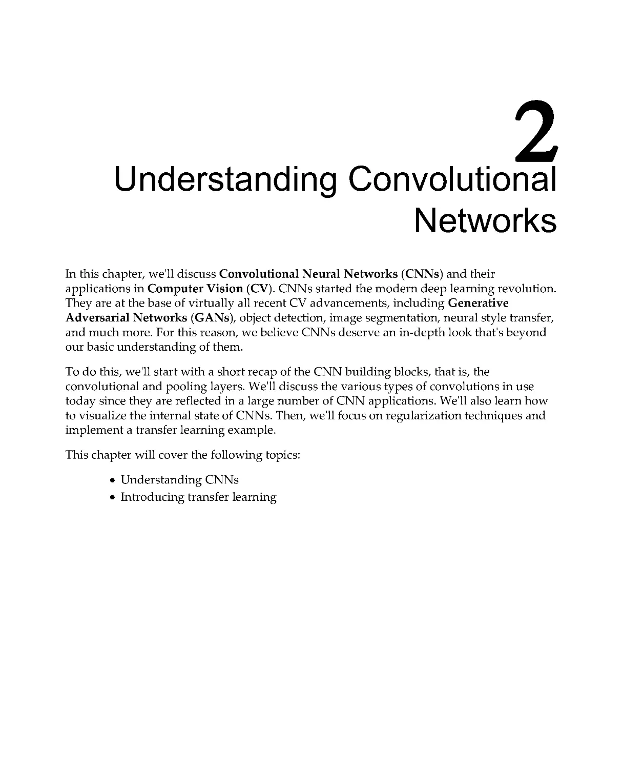 Chapter 2: Understanding Convolutional Networks