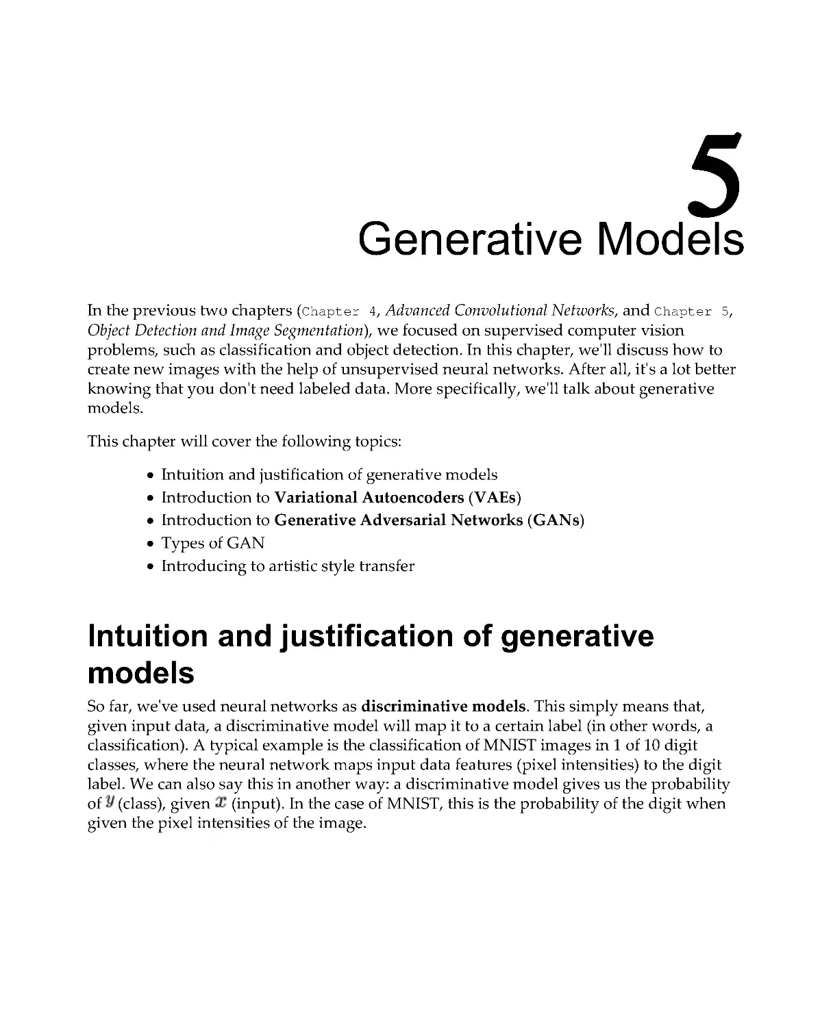 Chapter 5: Generative Models