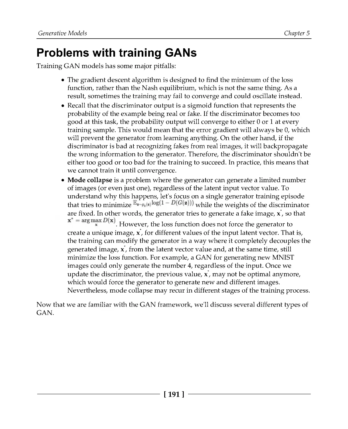 Problems with training GANs