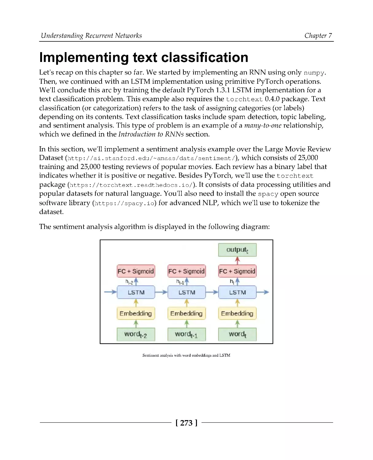 Implementing text classification