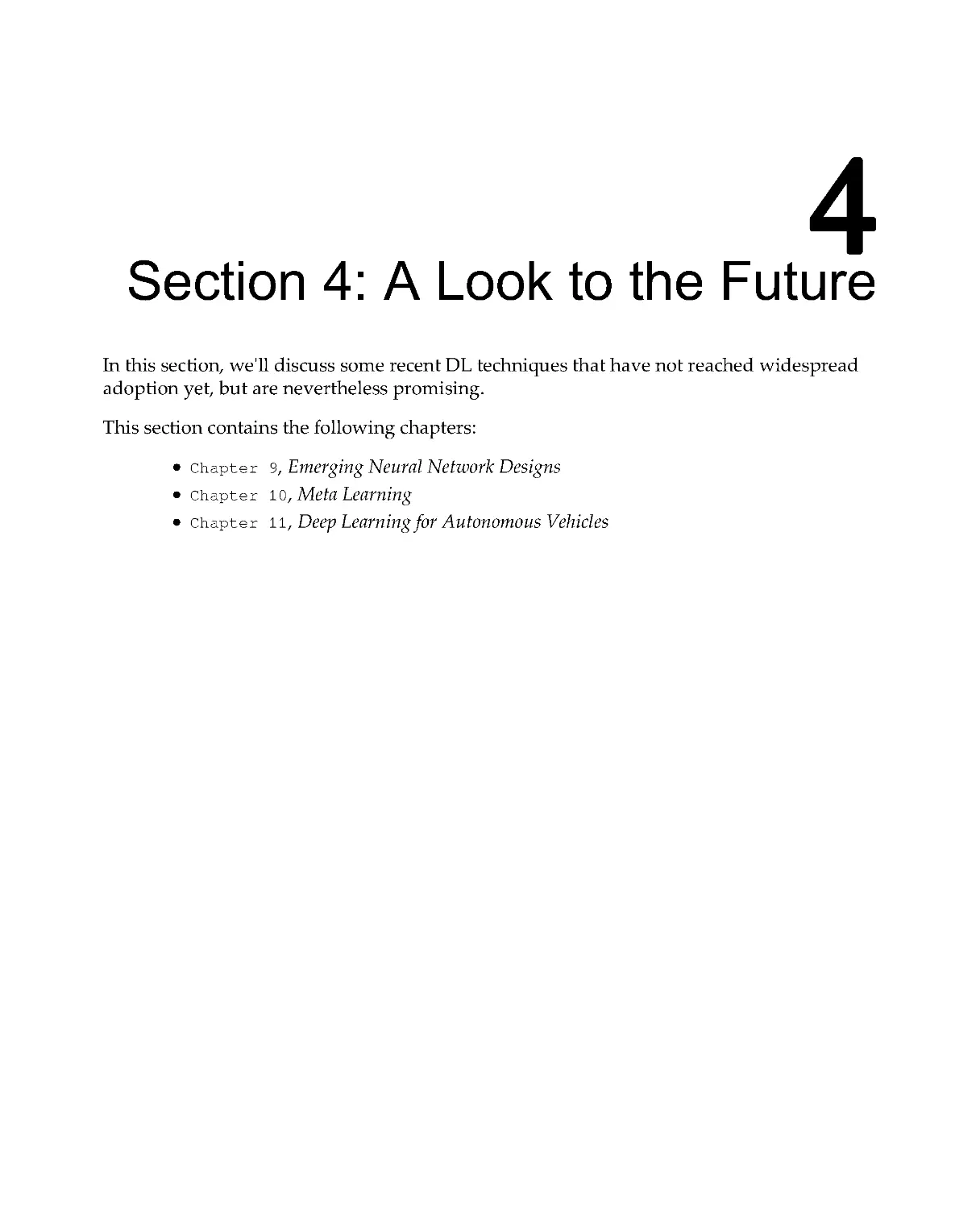 Section 4: A Look to the Future