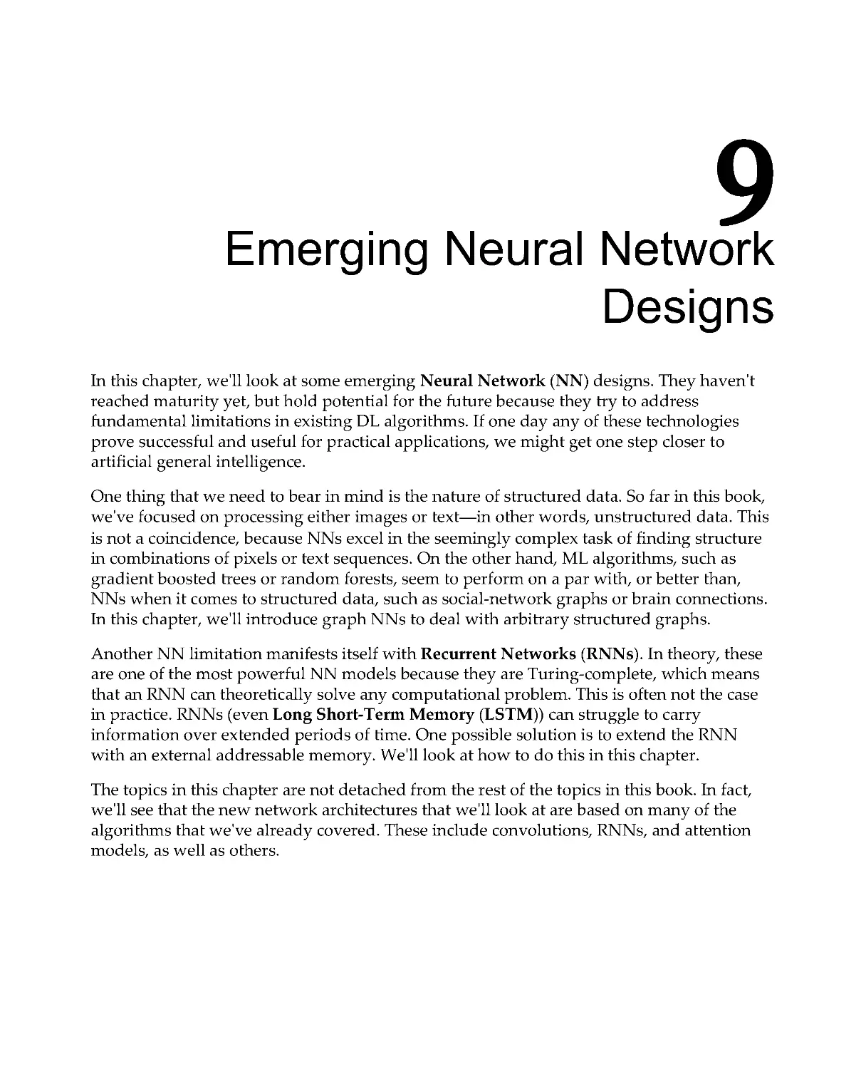 Chapter 9: Emerging Neural Network Designs