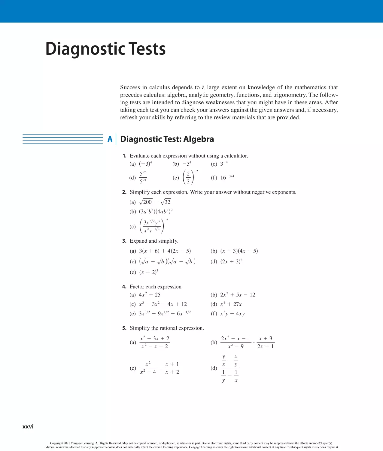 Diagnostic Tests
A