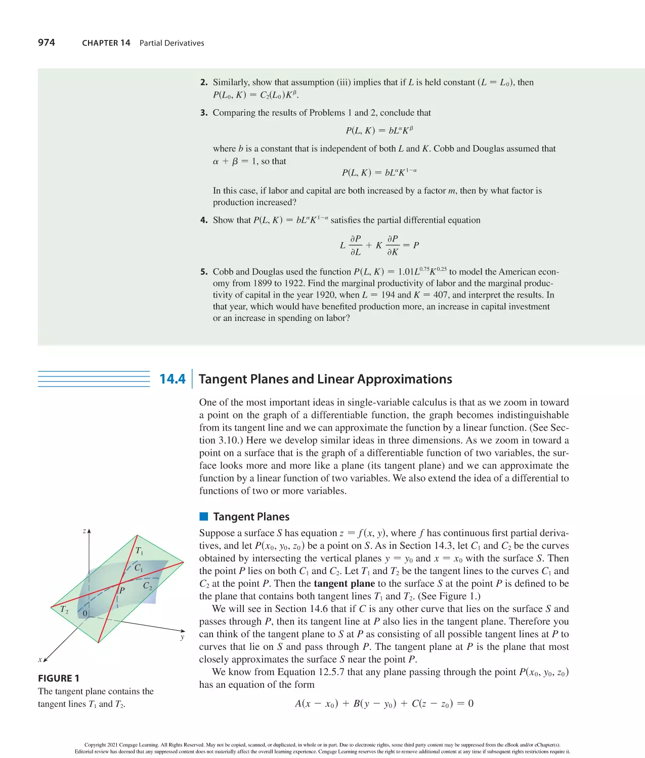 14.4 Tangent Planes and Linear Approximations