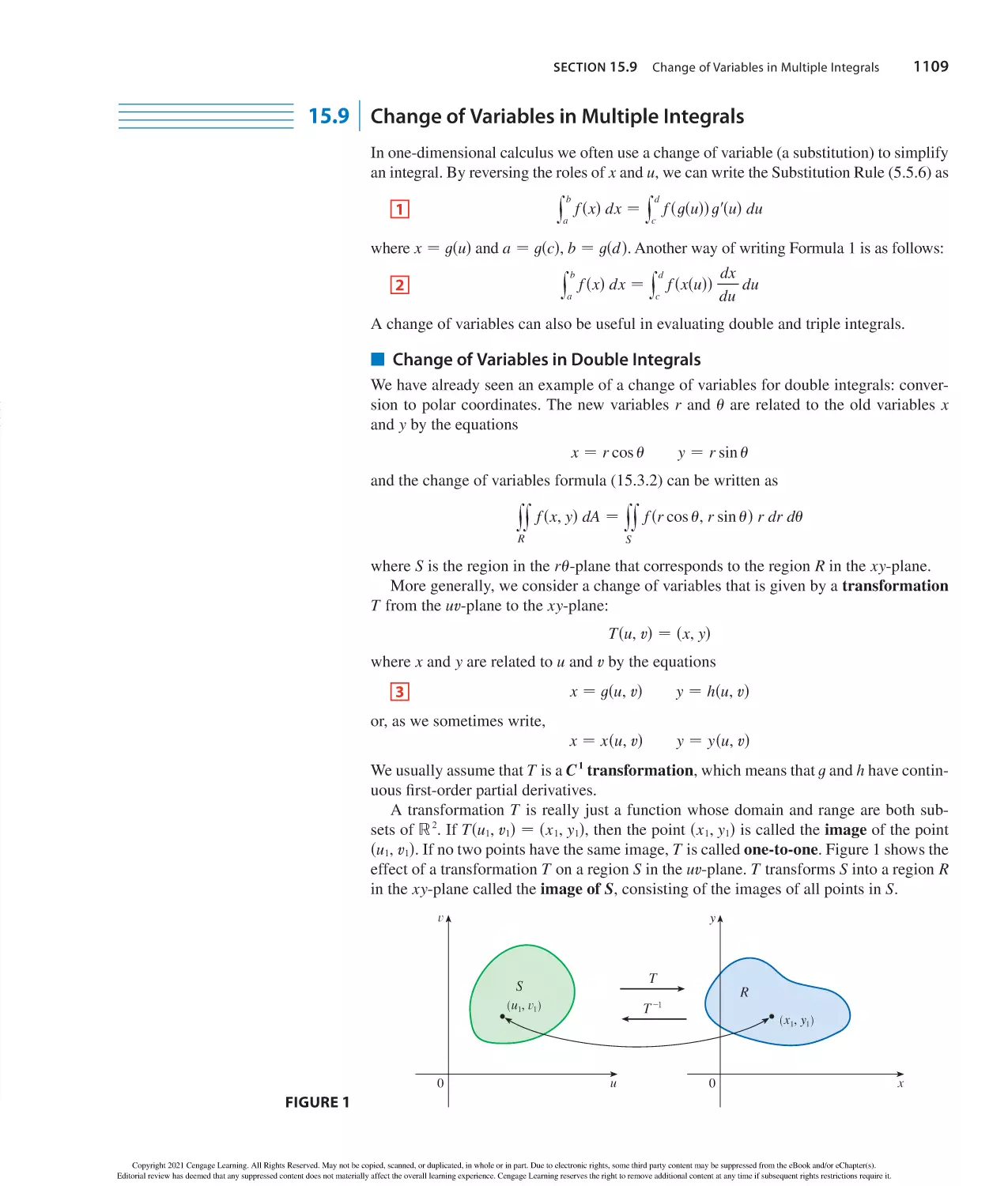 15.9 Change of Variables in Multiple Integrals