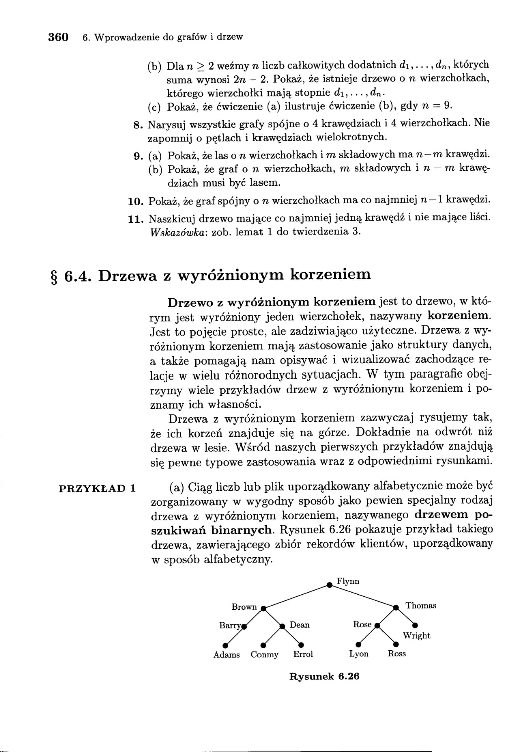 6.4. Drzewa z wyróżnionym korzeniem