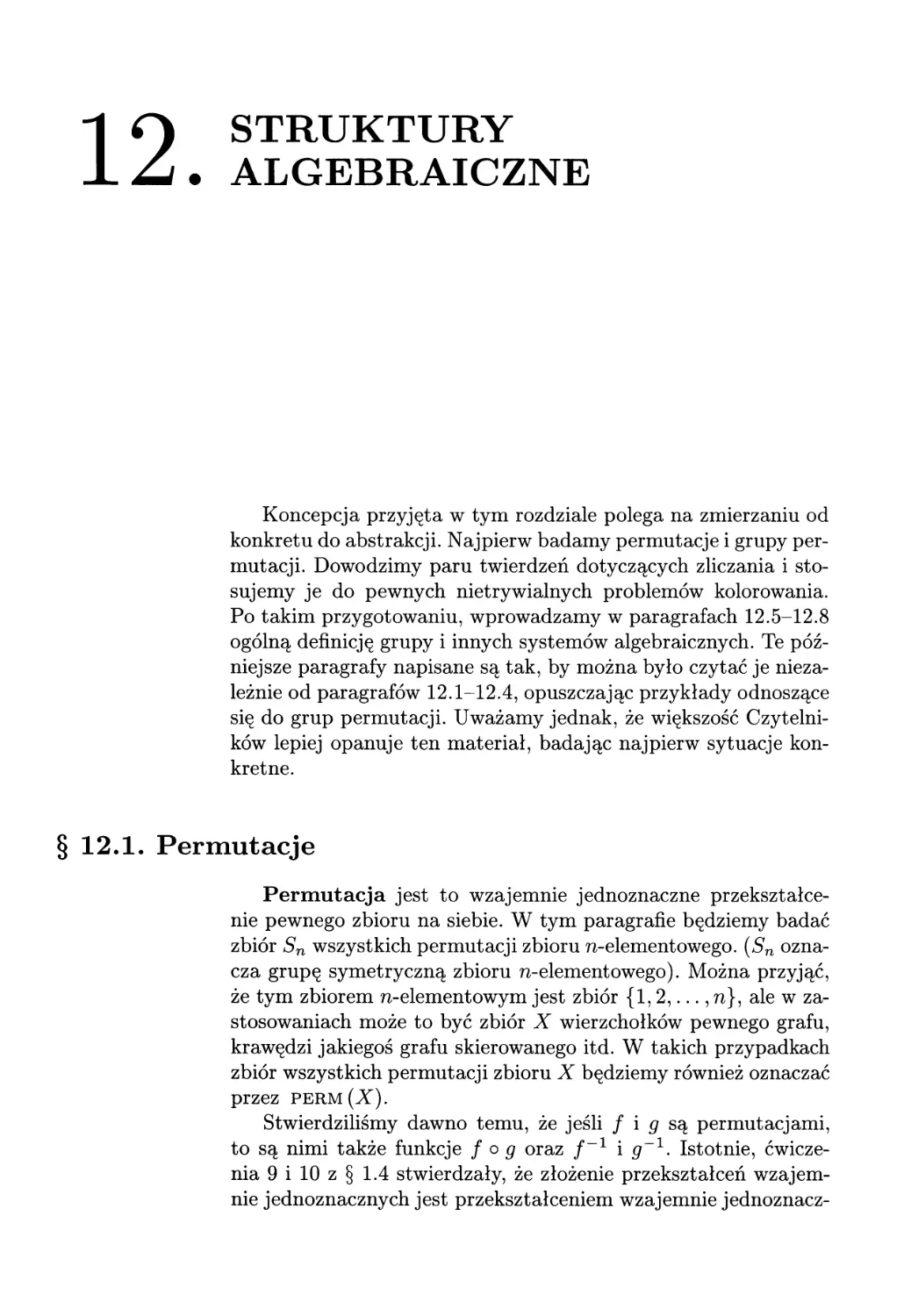 12. Struktury algebraiczne
12.1. Permutacje