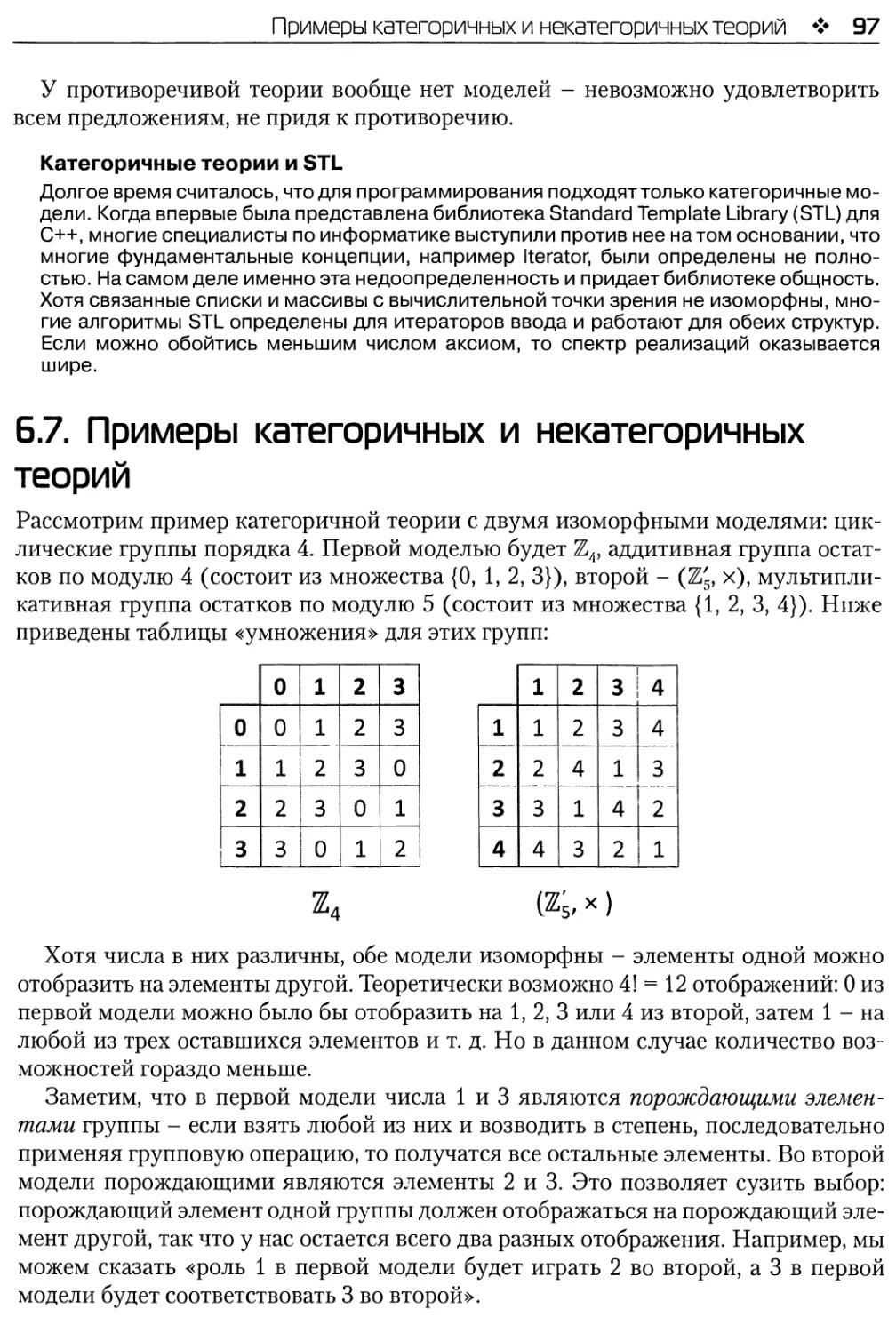 6.7. Примеры категоричных и некатегоричных теорий