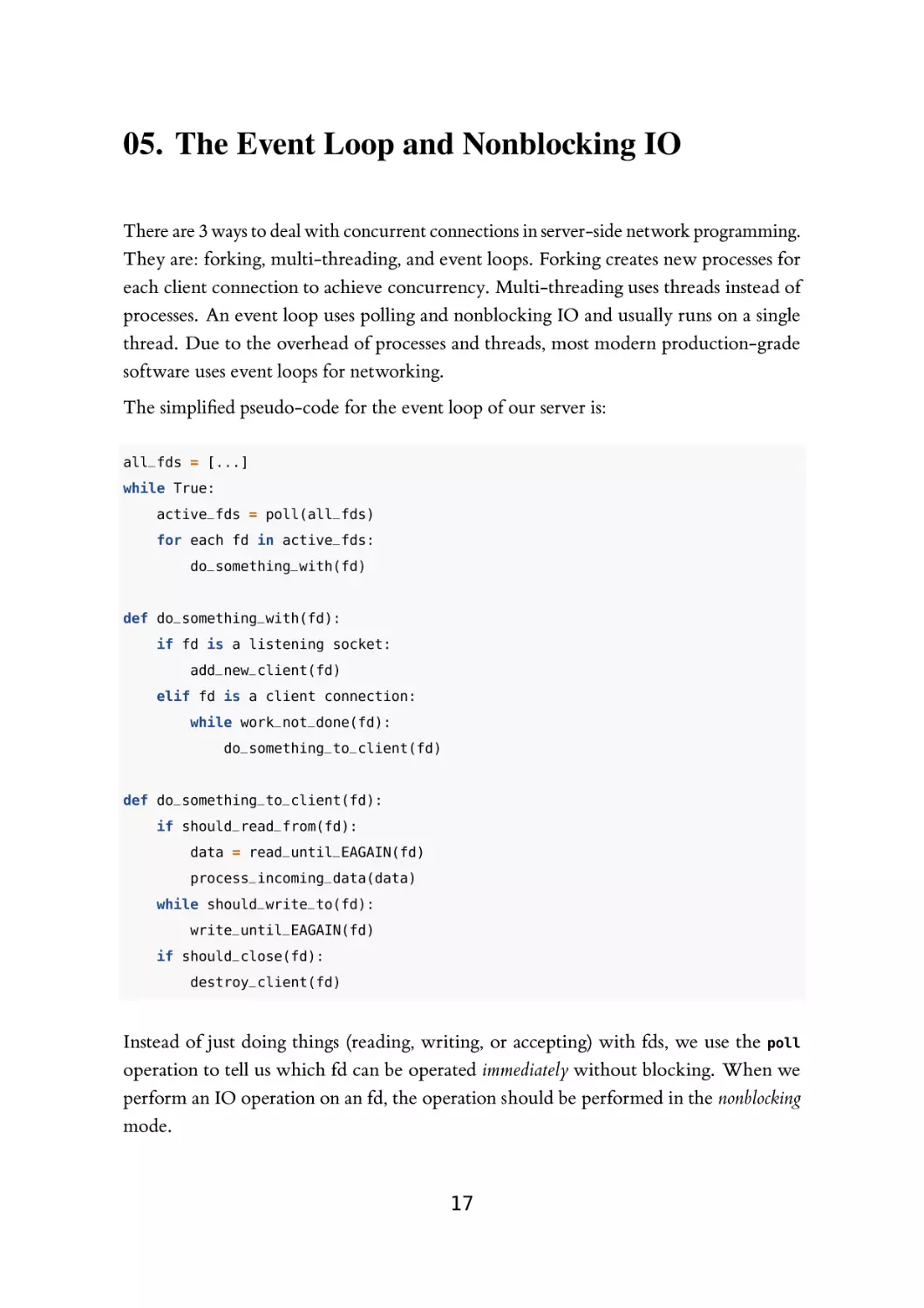 05. The Event Loop and Nonblocking IO