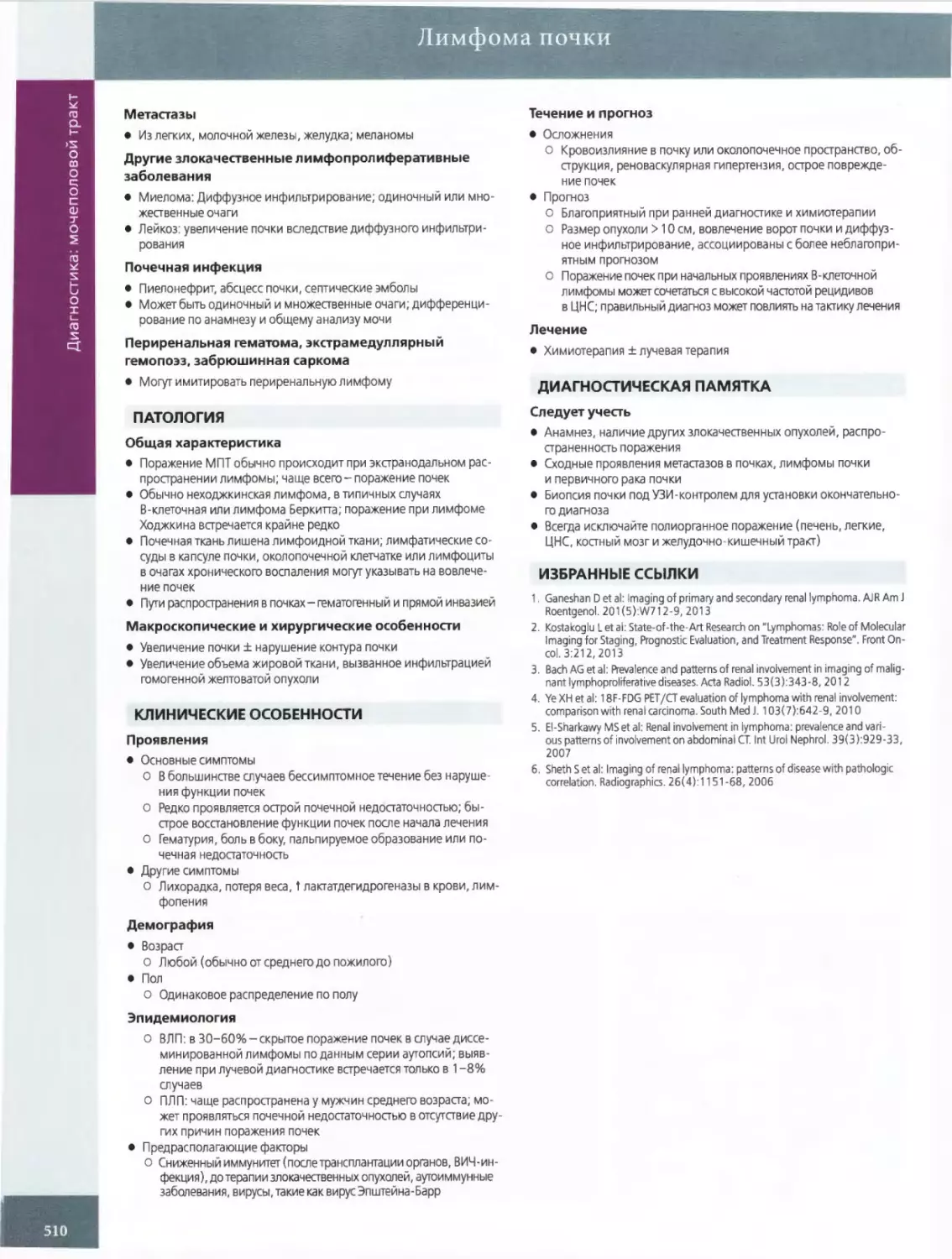 ПАТОЛОГИЯ
КЛИНИЧЕСКИЕ ОСОБЕННОСТИ Проявления
ДИАГНОСТИЧЕСКАЯ ПАМЯТКА
ИЗБРАННЫЕ ССЫЛКИ