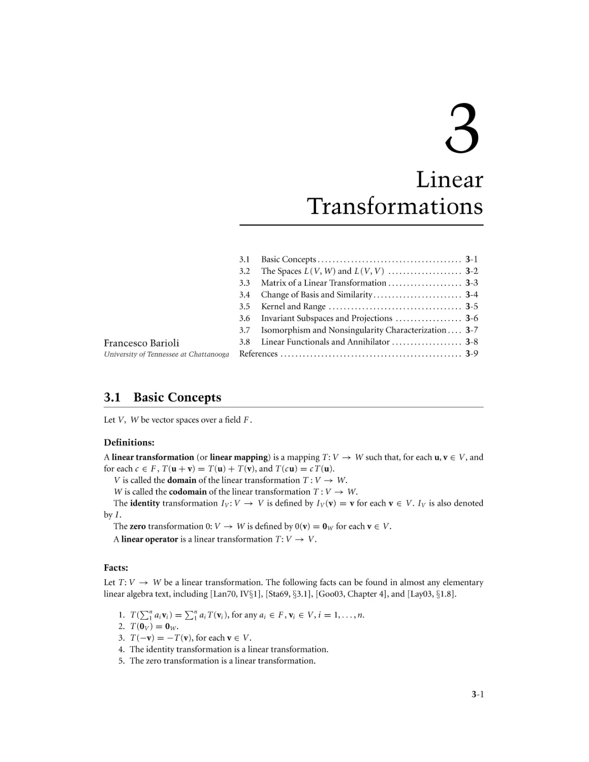 Chapter 3. Linear Transformations