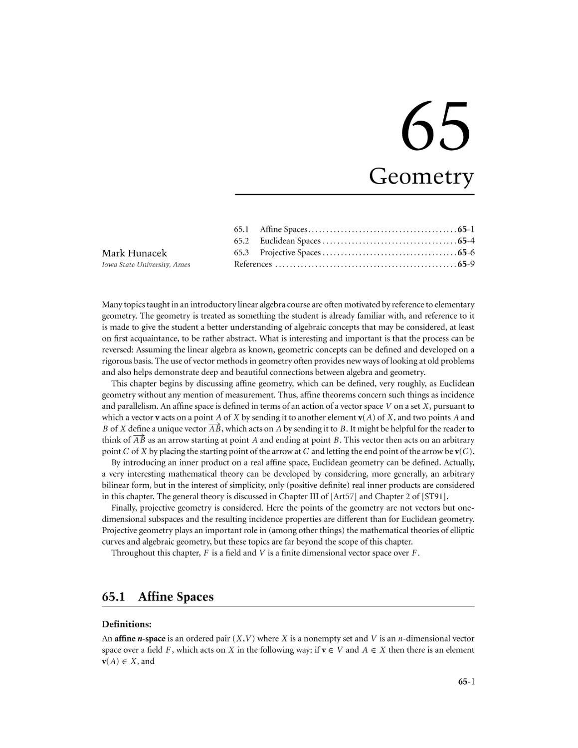 Chapter 65. Geometry