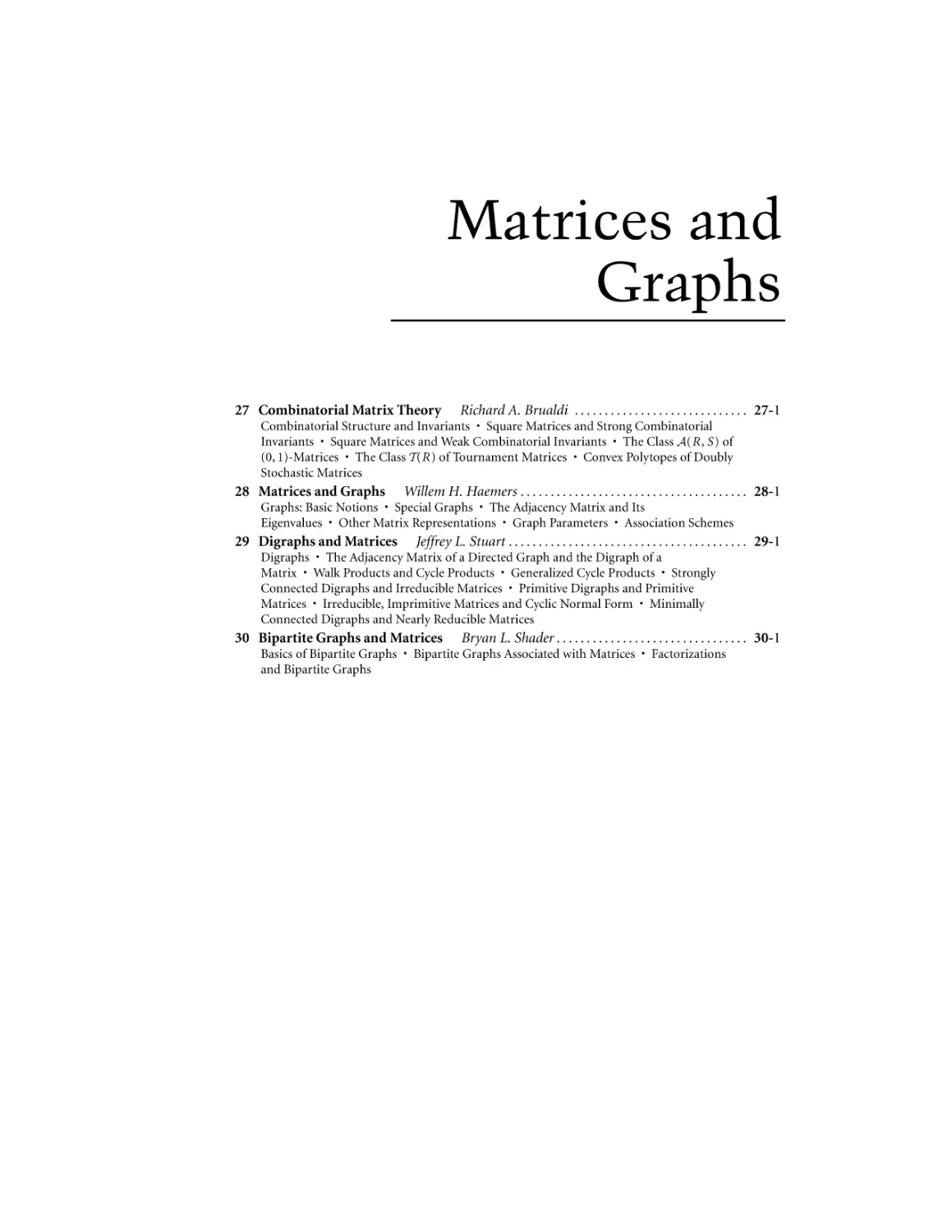 Martices and Graphs