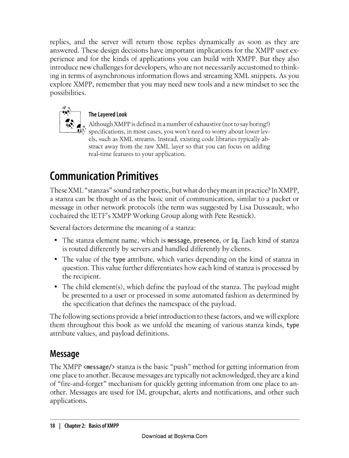 Communication Primitives
Message