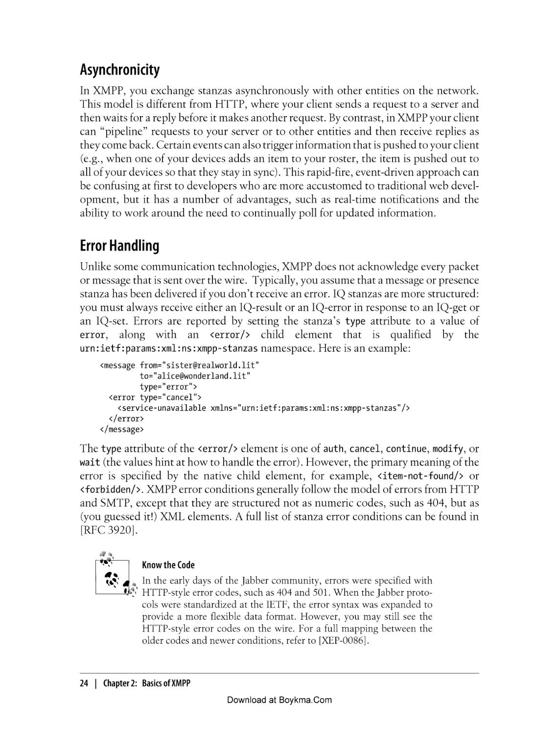 Asynchronicity
Error Handling