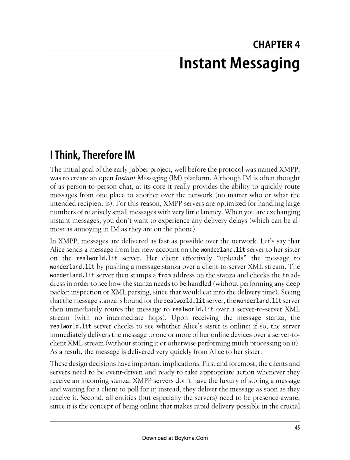 Chapter 4. Instant Messaging
I Think, Therefore IM