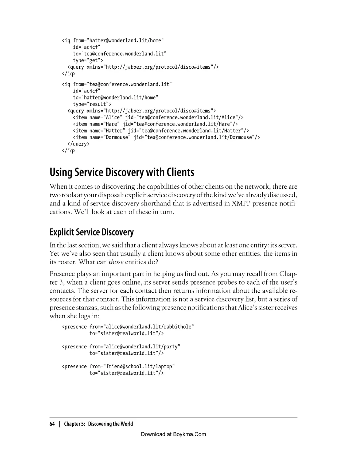 Using Service Discovery with Clients
Explicit Service Discovery