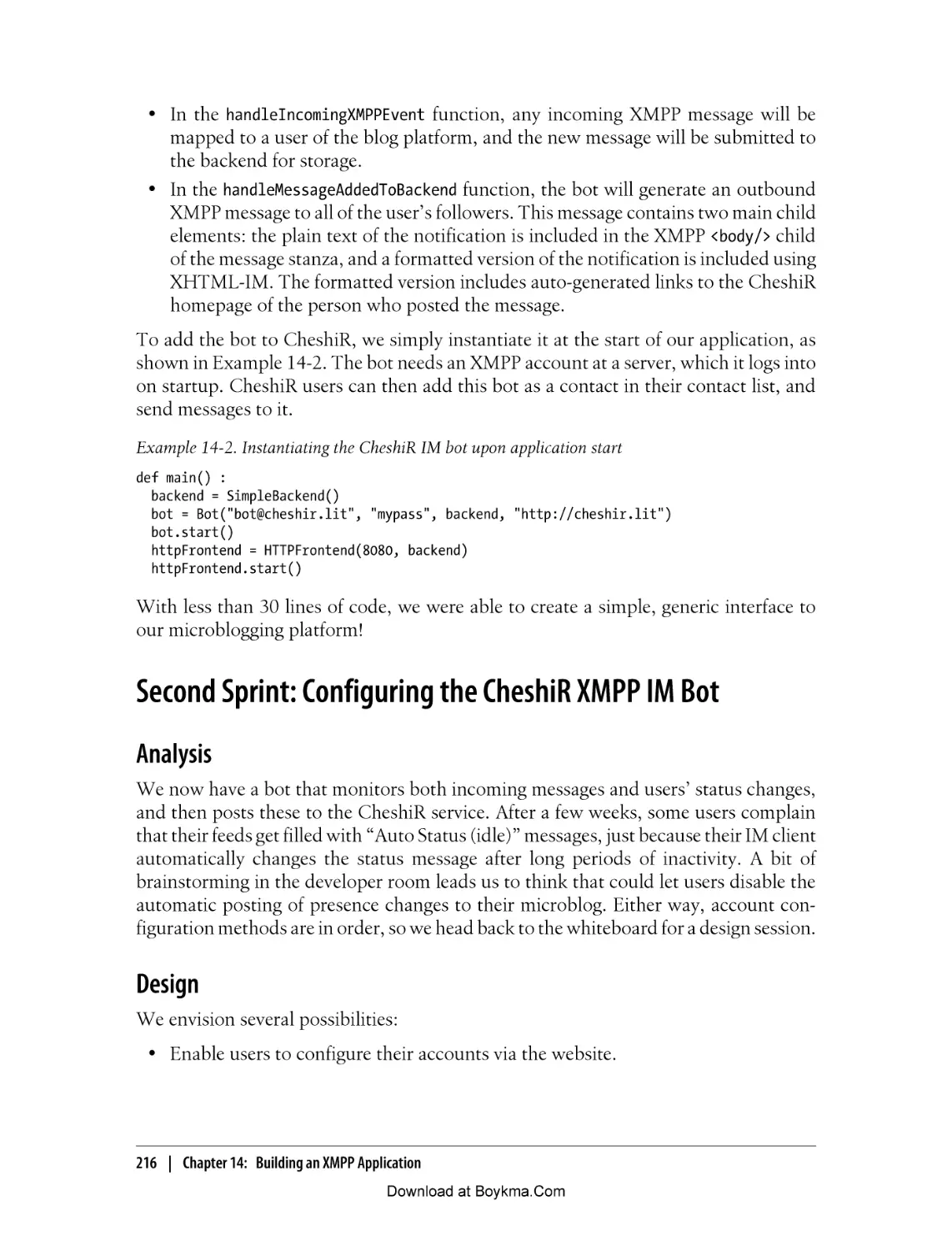 Second Sprint
Analysis
Design