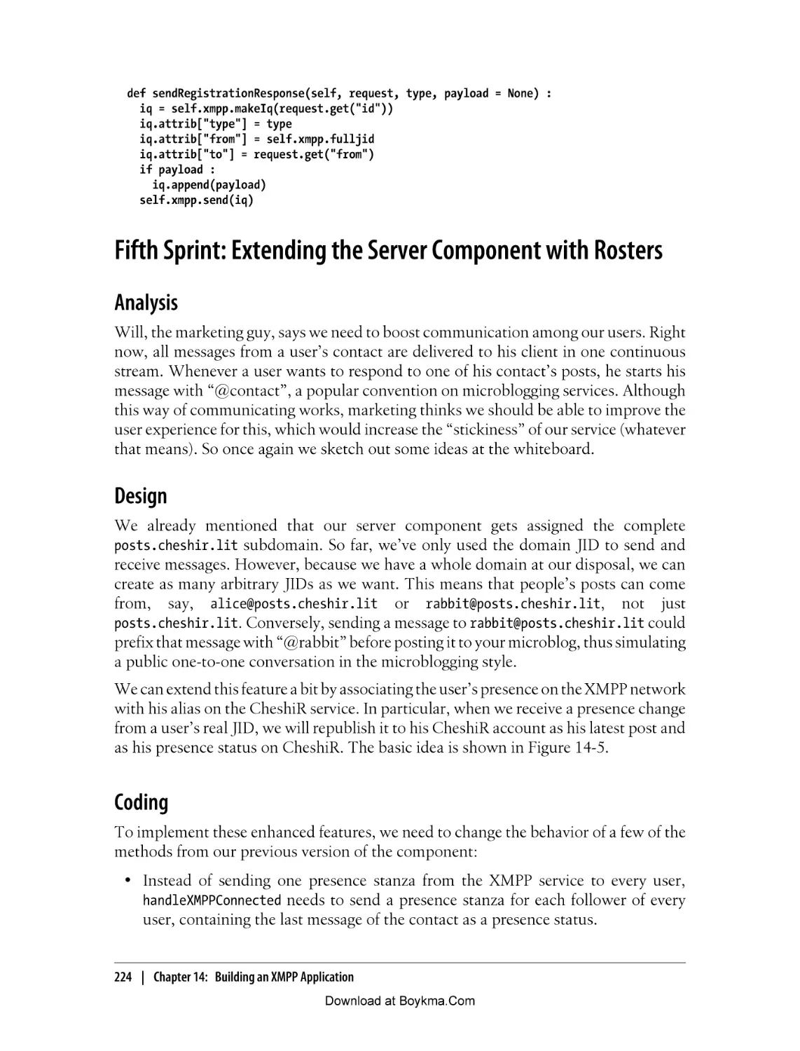 Fifth Sprint
Analysis
Design
Coding