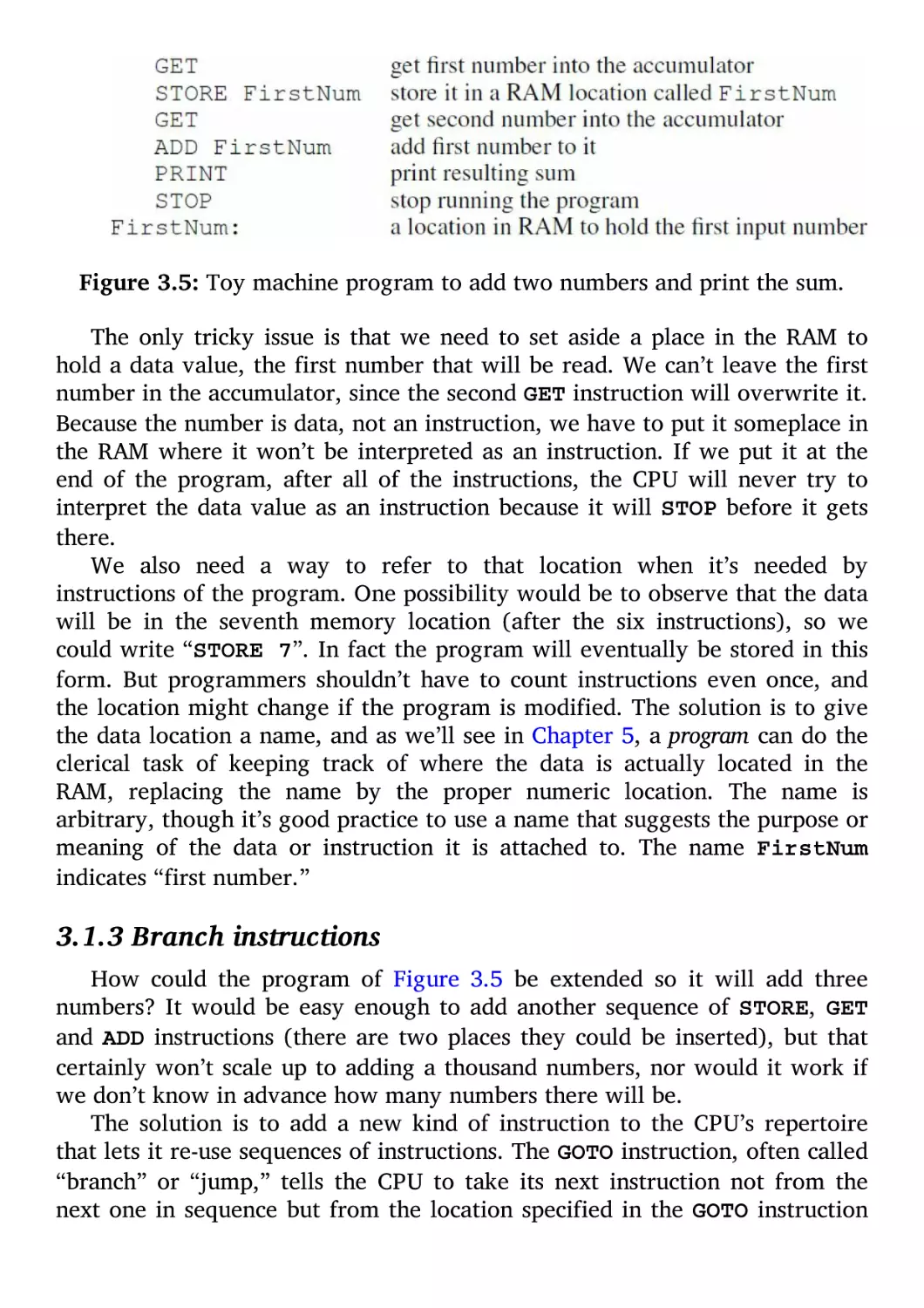 3.1.3 Branch instructions