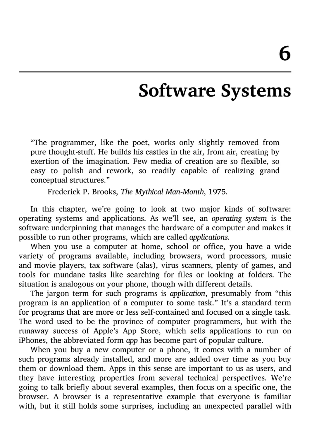 6. Software Systems