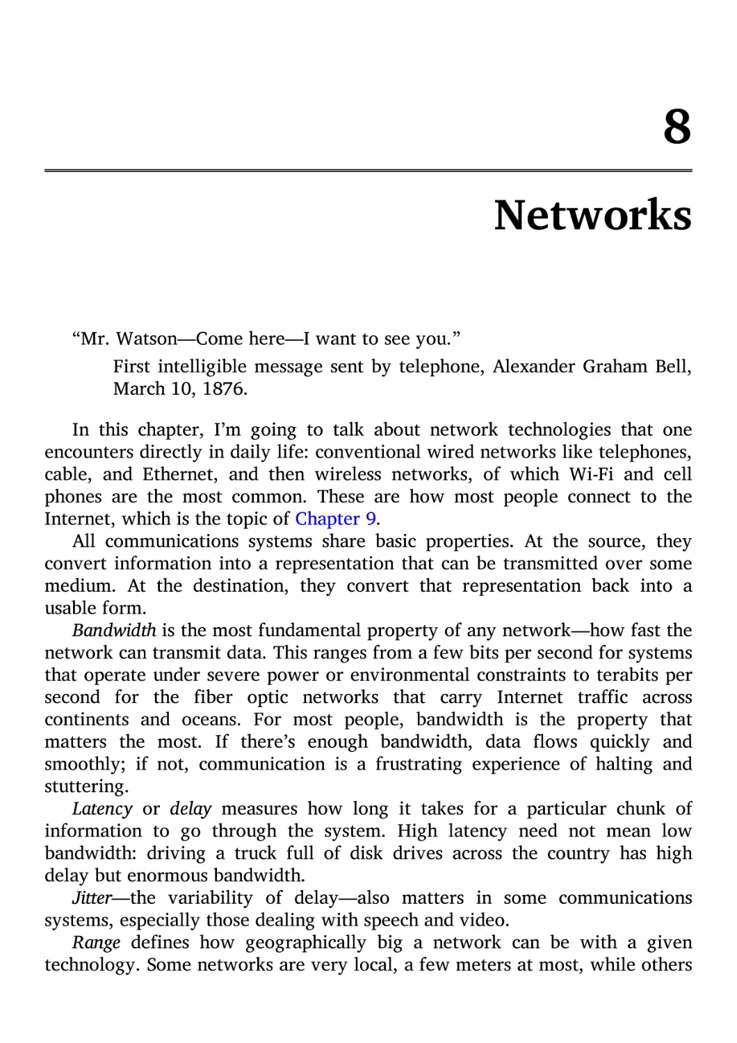 8. Networks