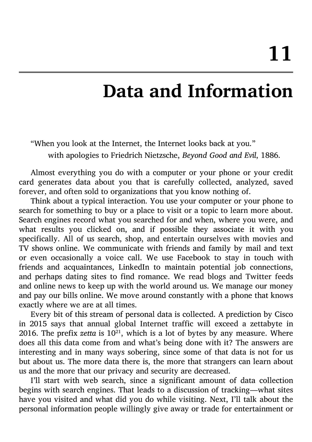 11. Data and Information