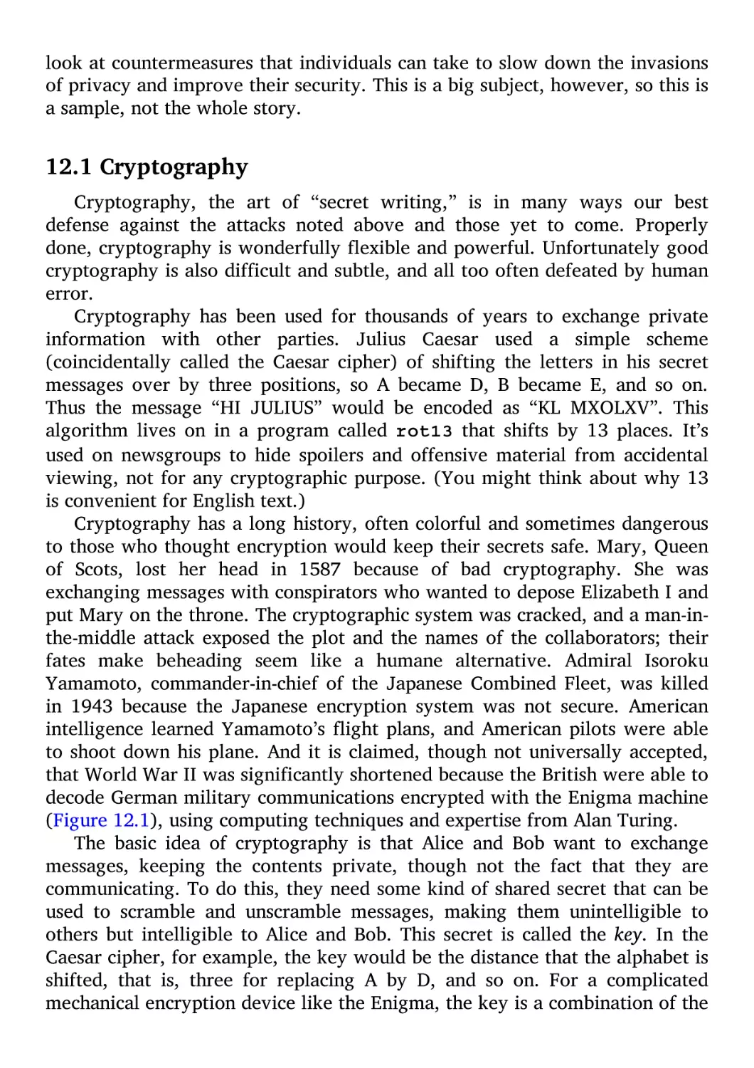 12.1 Cryptography