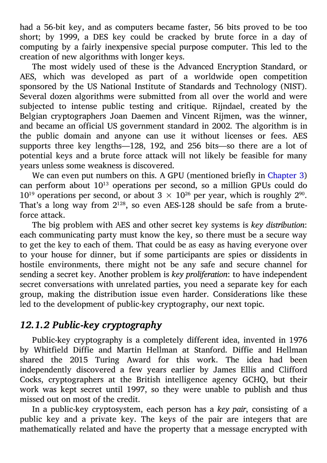 12.1.2 Public-key cryptography