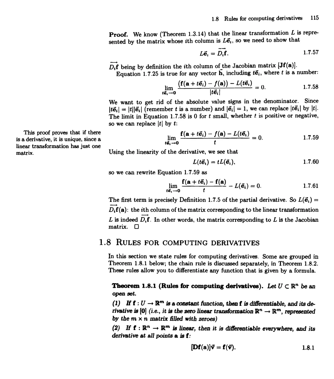 1.8 Rules for Computing Derivatives