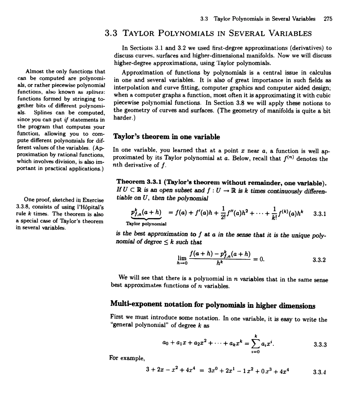 3.3 Taylor Polynomials in Several Variables