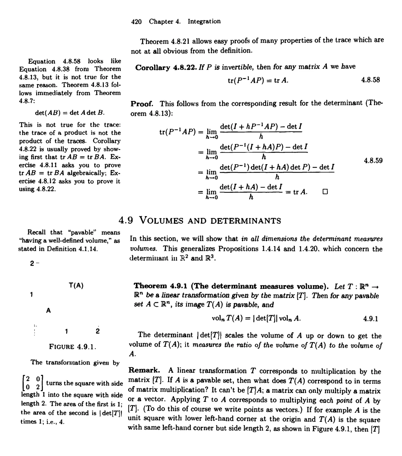 4.9 Volumes and Determinants