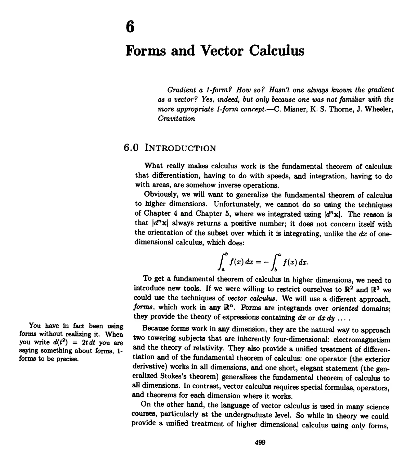 CHAPTER 6 Forms and Vector Calculus
