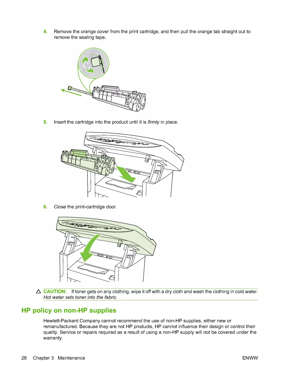 HP policy on non-HP supplies