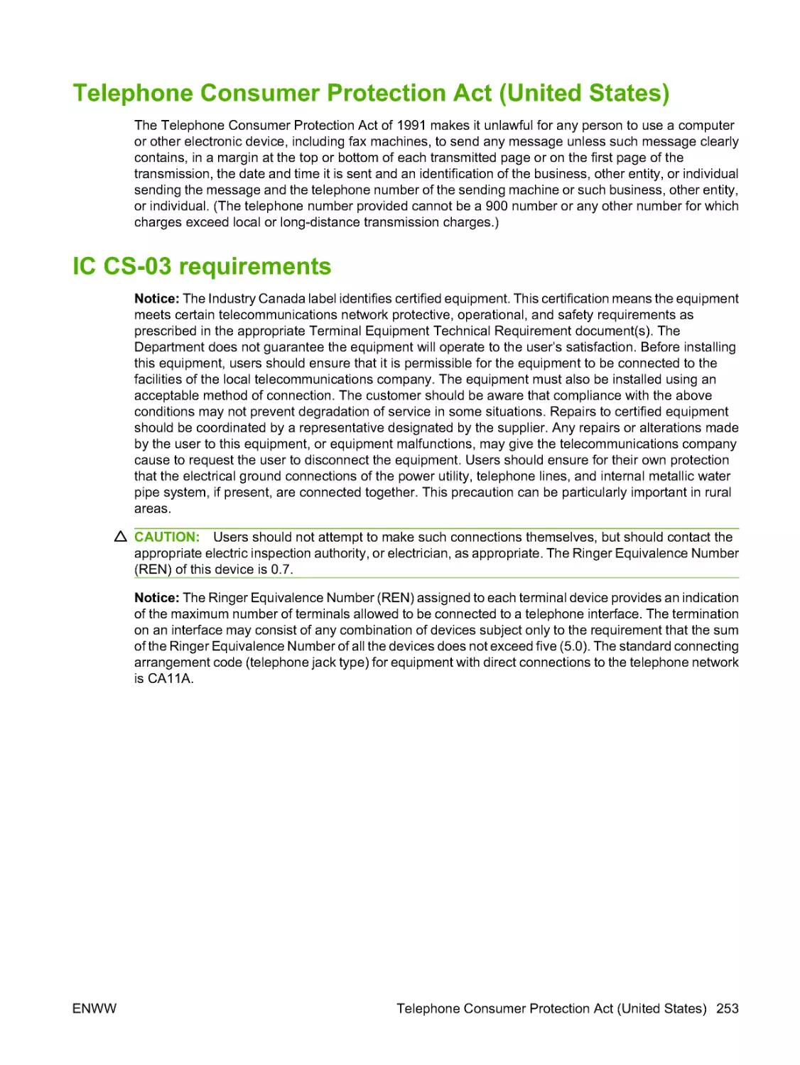 IC CS-03 requirements